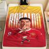 1PC CR7 Patterned Flannel Blanket Suitable For All Seasons for Home Decor Warmth and Comfort Gifts Holiday Present