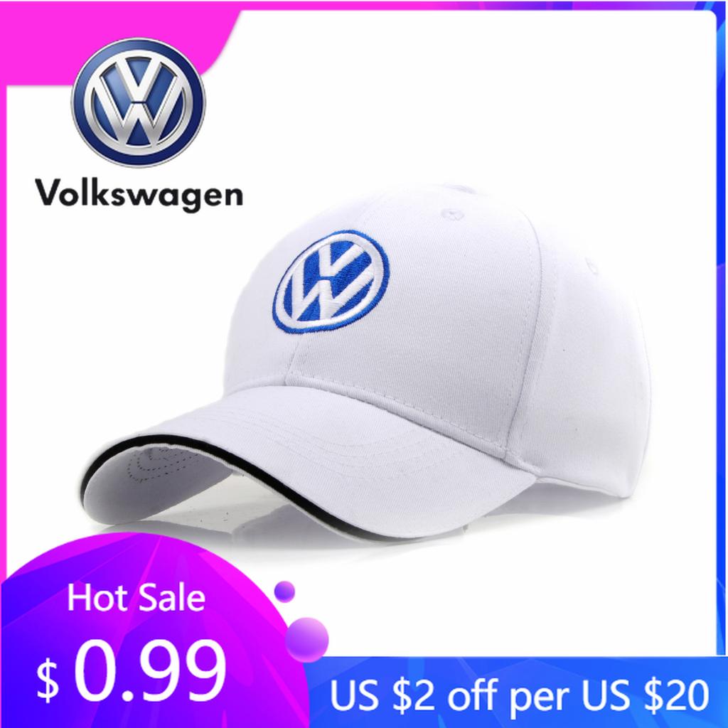 For VW Volkswagen Jetta MK5 Golf Fashion Leather Mesh Hat Snapback Trucker Outdoor Sport Running Adjustable Baseball Cap For Vol