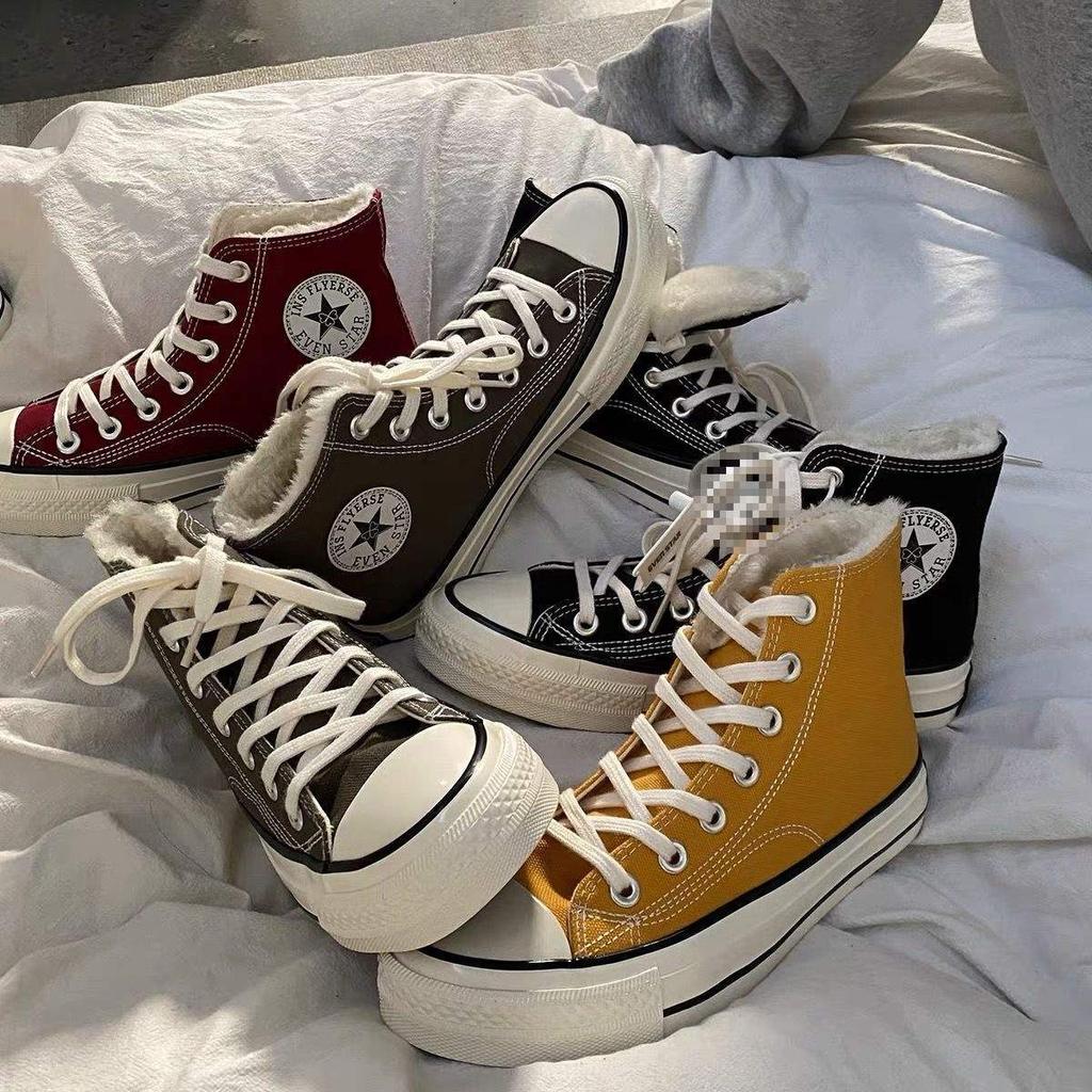 Niche Shoes Children's Winter Velvet Canvas Shoes 2025 Autumn and Winter New Students Korean Version Warm and Thickened Two Cotton Shoes