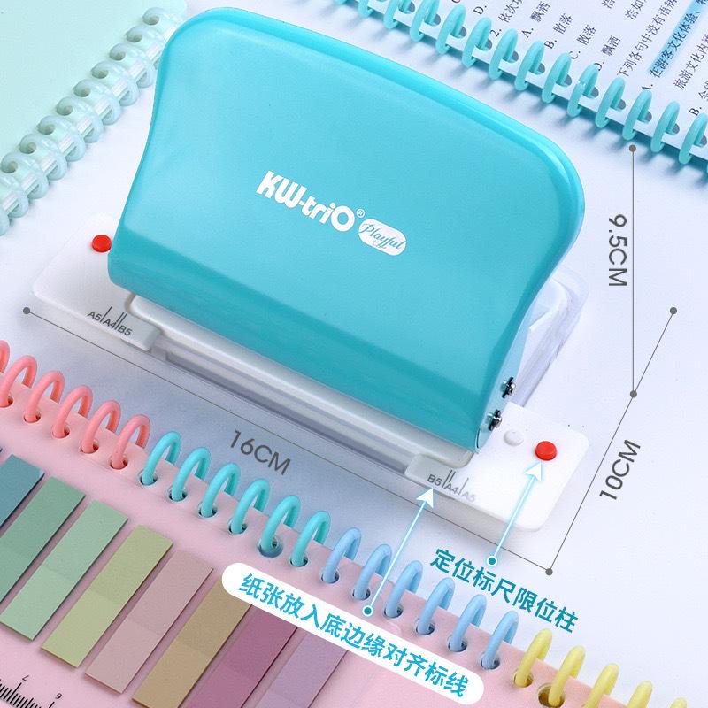 KW-TRIO99 Multi-hole Loose-leaf Puncher, 20/26/30-hole, 10-sheet Capacity