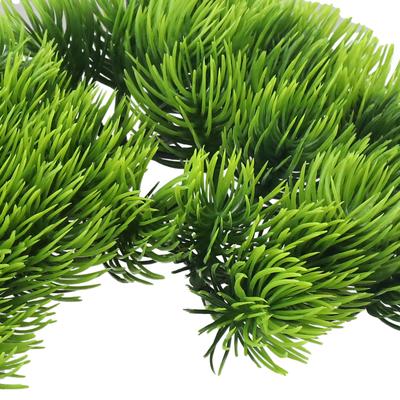 Plantes Artificielles Petit Arbre Feuille Aiguilles de Pin Feuilles Branche Faux Ornements Pour Décoration de Maison Décor de Jardin d'Hôtel 42cm