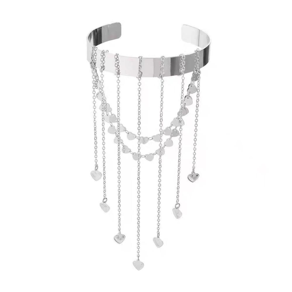 Sweet Fringe Open Bangles Exquisite Upper Arm Cuff Upper Armband Hand Jewelry  Women