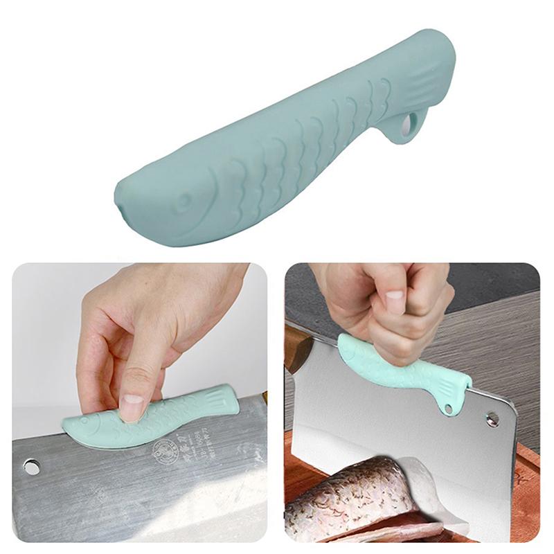 1Pc Silicone Knife Cap Cut Chicken Bones Chopping Booster Knife Bracket Cap Holder For Meat Cleaver Cooking Tool