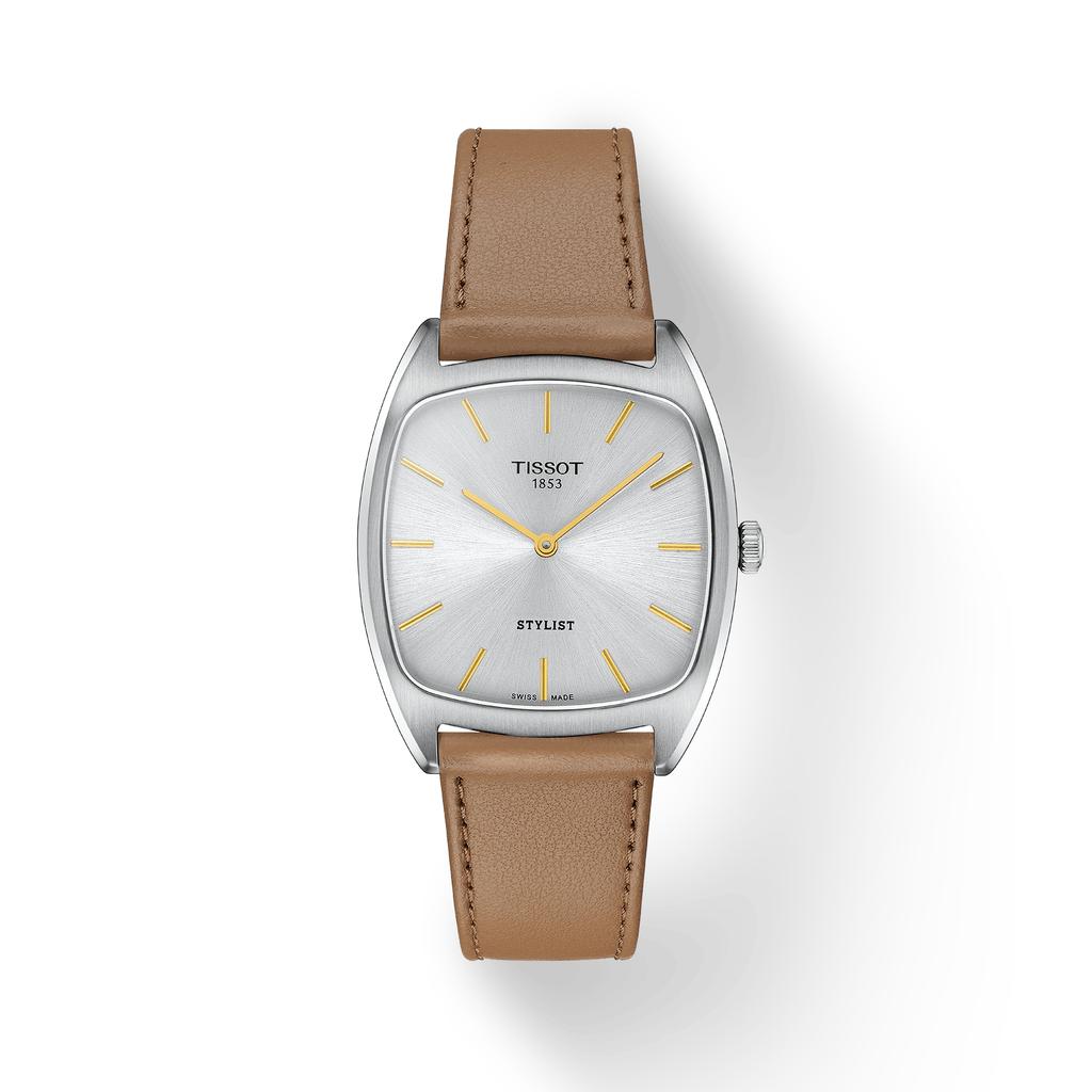 Tissot Leather Strap Silver Dial Men's Fashion Watch T159.909.16.031.00