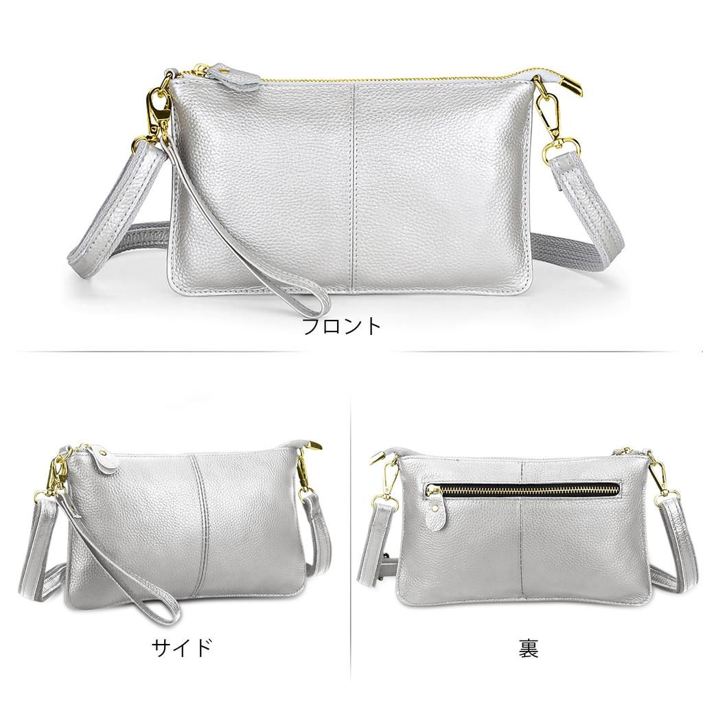 Crossbody Smartphone Velká Peněženka Pravá Ramenní Stříbrná [FORRICA] Dámská Peněženka, Pouzdro, Lehká, Taška, Kůže, Pouzdro, Kapacita, Pouzdro,