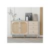 Meuble De Rangement Buffet Avec Portes Et Tiroirs Buffet Avec Espace De Rangement Supplémentaire Beige Cream Largeur 120 Cm
