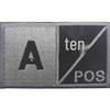 Sea Customer 8X5CM Tactical Helmet Blood Type Morale Patch - Embroidered Fabric Badge for Outdoor Backpacks.