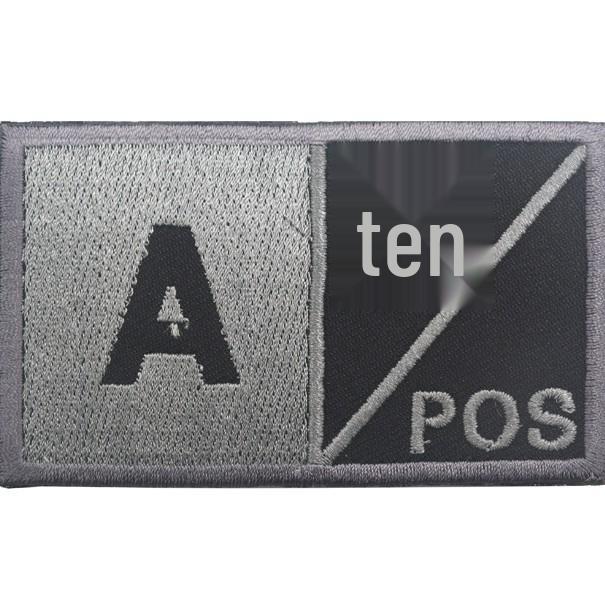 Sea Customer 8X5CM Tactical Helmet Blood Type Morale Patch - Embroidered Fabric Badge for Outdoor Backpacks.