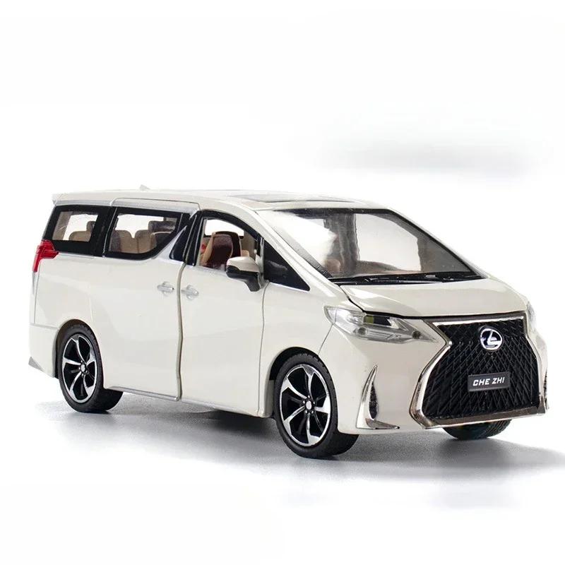 1:24 Denza D9 LM300H Toy Cars Miniature Model Pull Back Light Music Miniature MPV Rubber Tires Vehicle for Boys Educational Toys