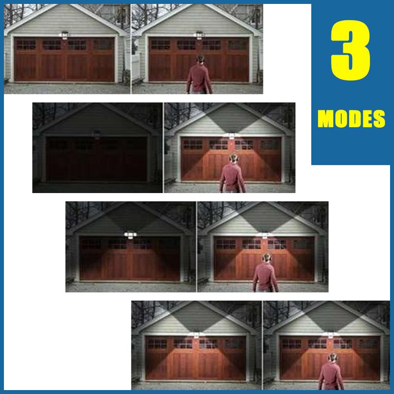 1 PACK Outdoor Motion Sensor Lamp, 4-Head Solar Power Light, 122 LED Solar Light, Flood Lights ,3000 Lumens,270° Lighting Range