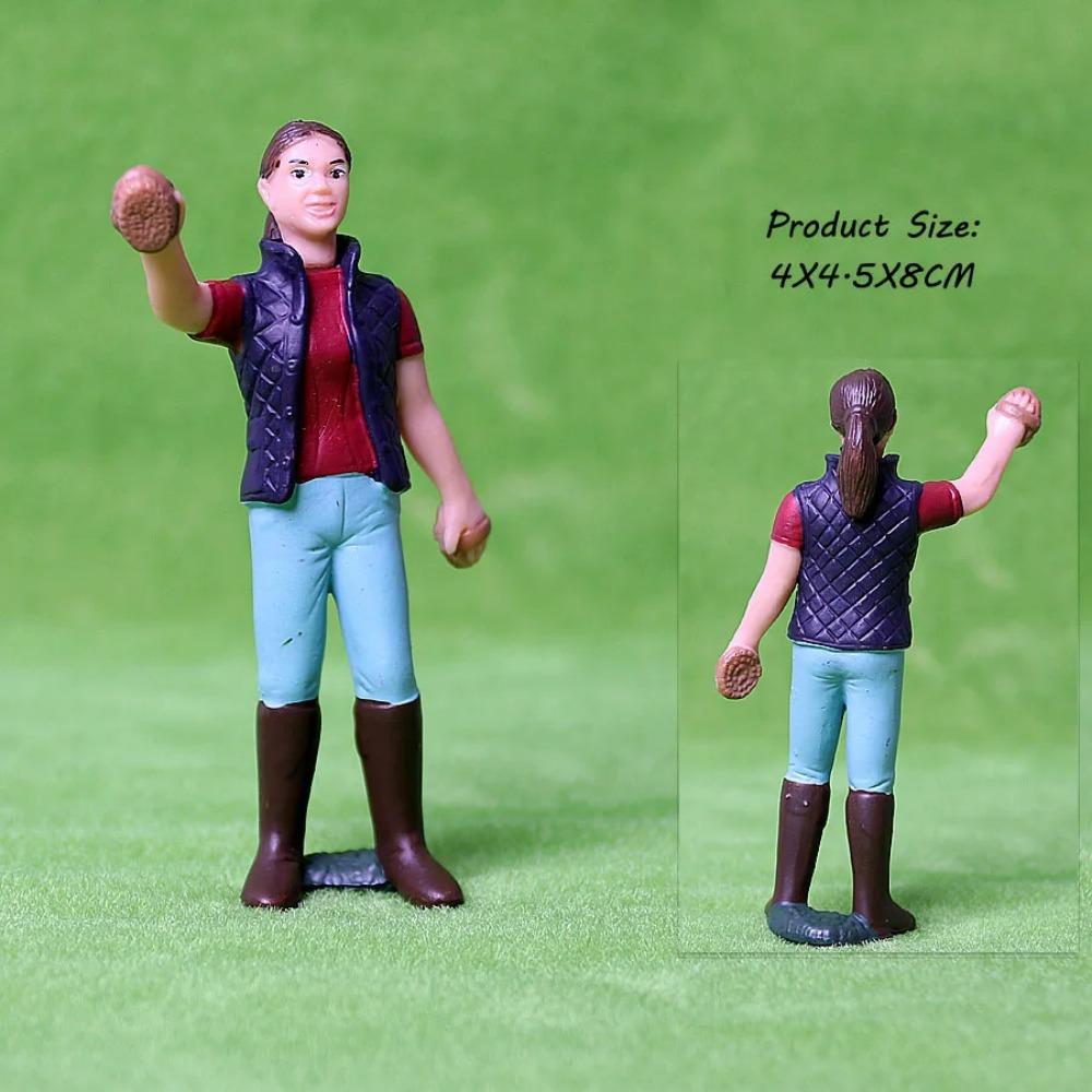 17 BUC Asortate Simulare Fermier oameni Model Figurine de Acțiune Păpușă PVC Figurine Personal Fermă Seturi de Joacă Jucării Educative pentru copii