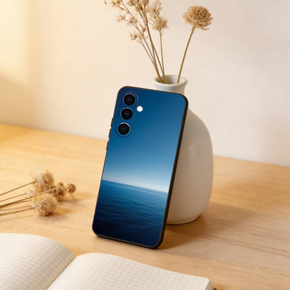 Sea Phone Case For Samsung Galaxy A73,A72,A71,A70,A53,A52,A51,Soft Silicone Black Cover