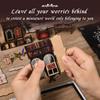 CRESYMME Miniature House Dollhouse Book Nook Kit, Wooden DIY 3D Hobby Handmade (Mirror Spellbook)