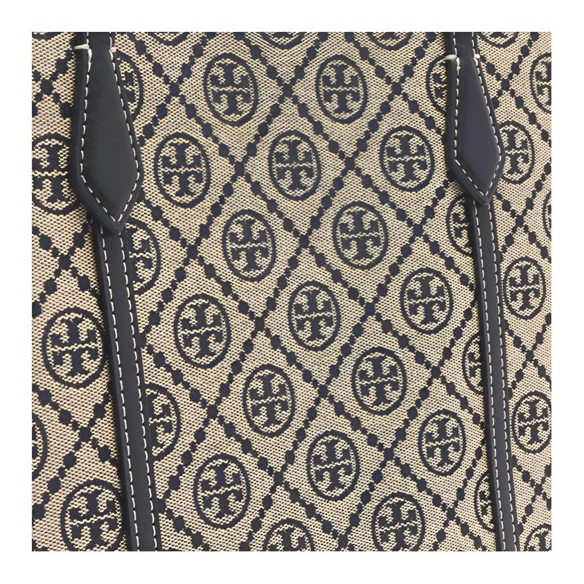 Tory Burch Perry T Monogram Classic T Letter Tote Bag Women Tote Blue 174279405