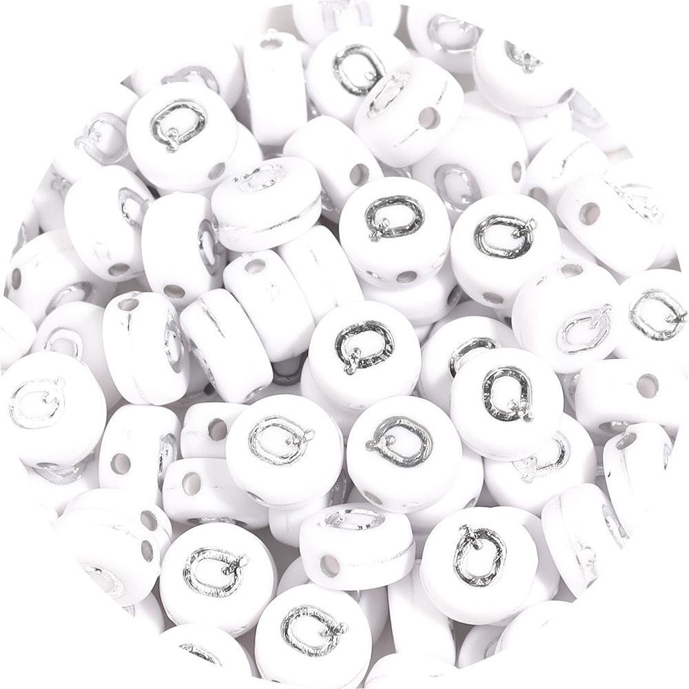 100pcs/lot 7mm Round Acrylic Letter Beads A-Z Alphabet Beads Loose Beads For DIY Bracelet Necklace Keychain Jewelry Making