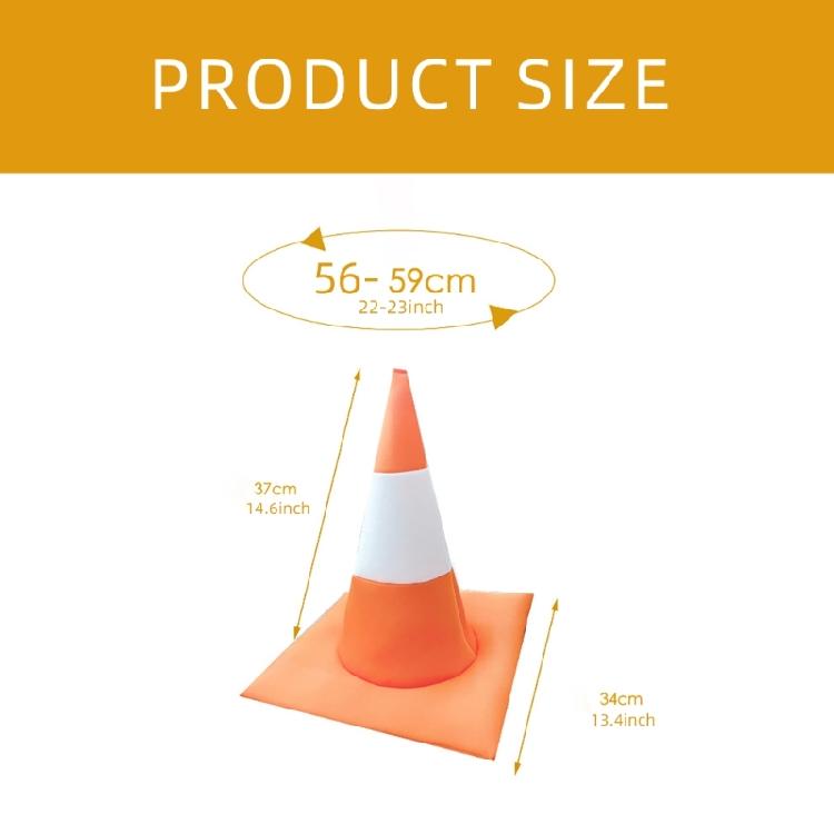 Zabawny Stożek Drogowy Czapka dla Dorosłych Czapka Blokady Drogowej Ciepłe Zimowe Czapki Akcesoria na Imprezę Urodzinową Czapka na Występy Sceniczne