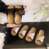 Flat-bottomed Cross-strip Flip-flops, New Style Women's Beach Sandals, Women's Shoes