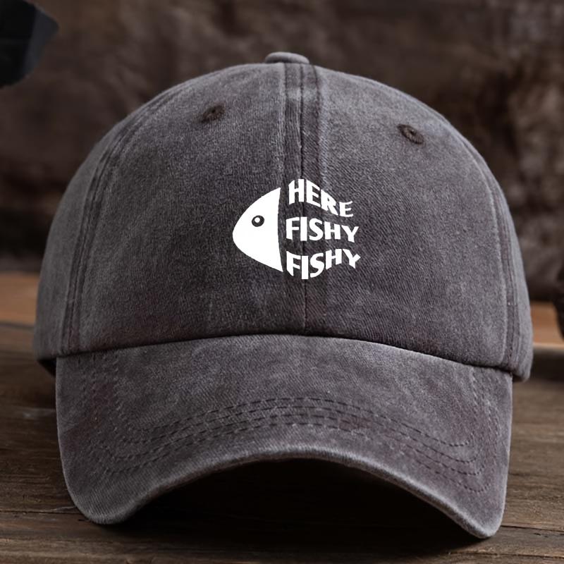 

HERE FISHY Baseball Cap Is Fashionable, Versatile and Adjustable коричневий