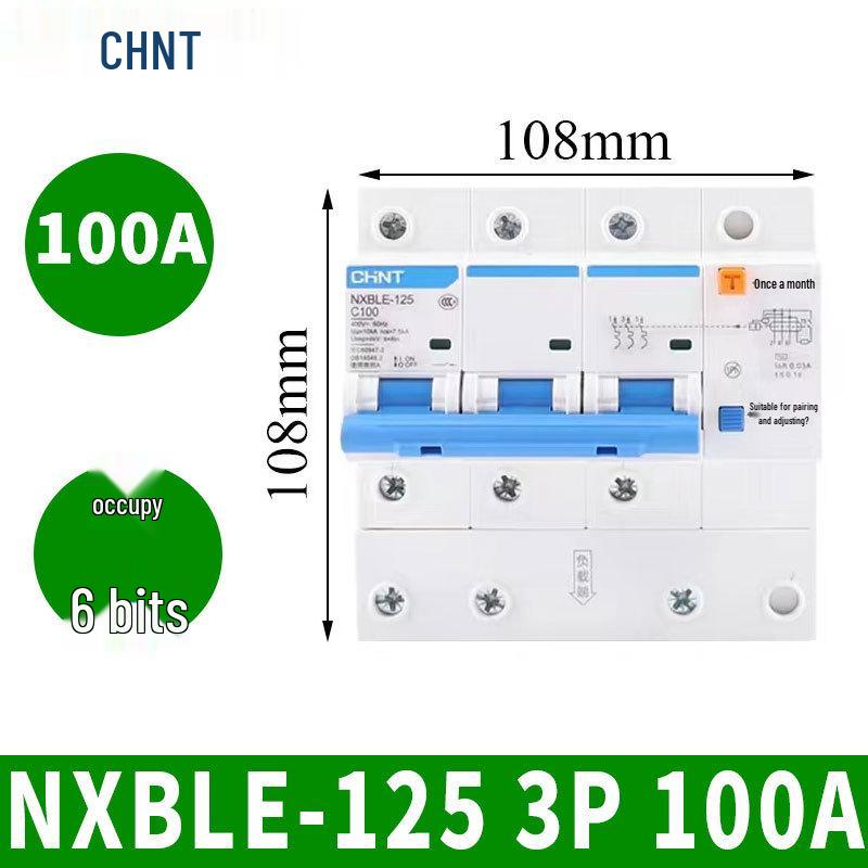 Chint Leakage Protector Circuit Breaker: 2P, 1P3P+N, 4P with Leakage Protection (32A, 20A, 40A, 63A) Air Switch