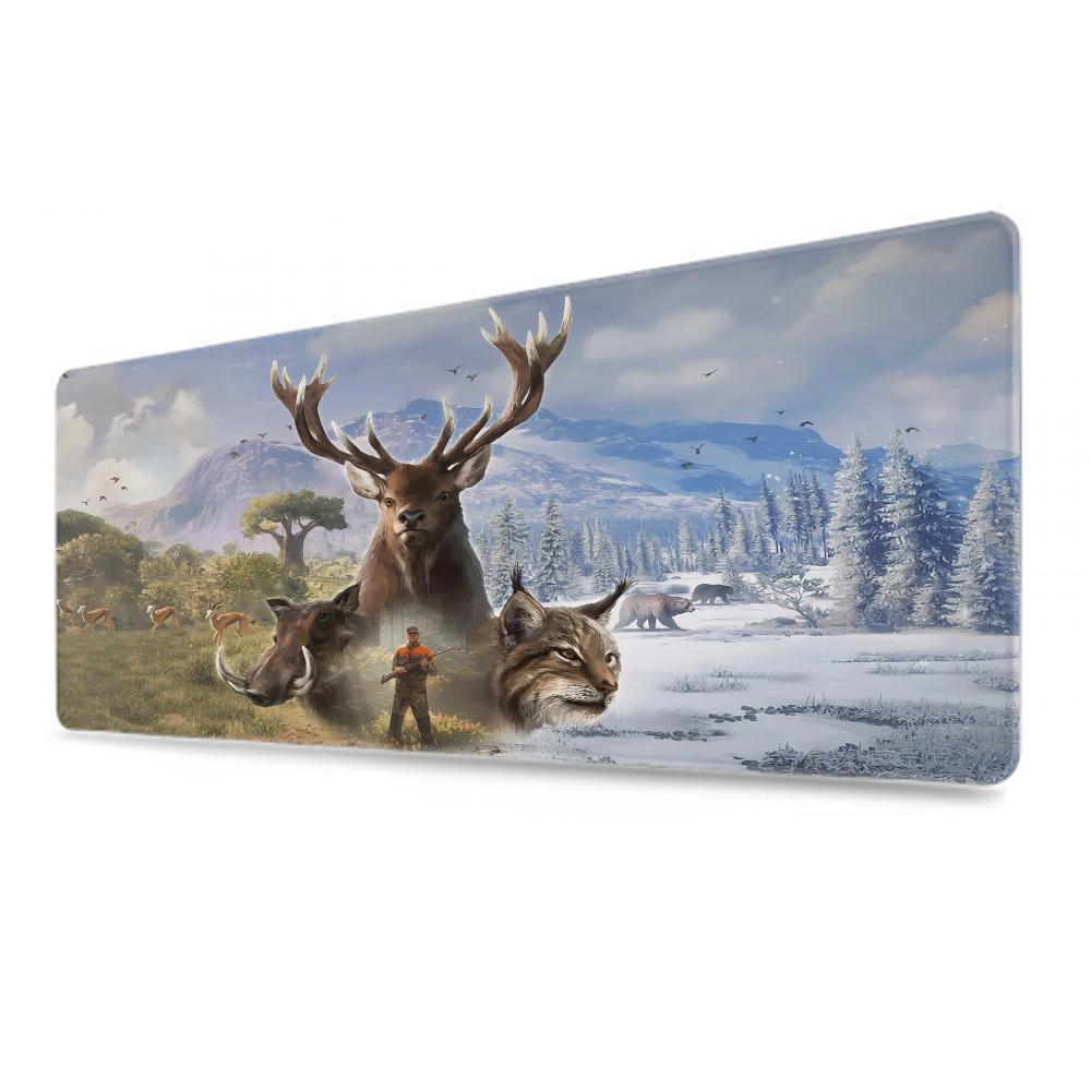 Mouse Pad Non-Slip Rubber Edge Locking Mousepads Game Play Mats Action Game The Hunter Call of the Wild for Notebook PC Computer