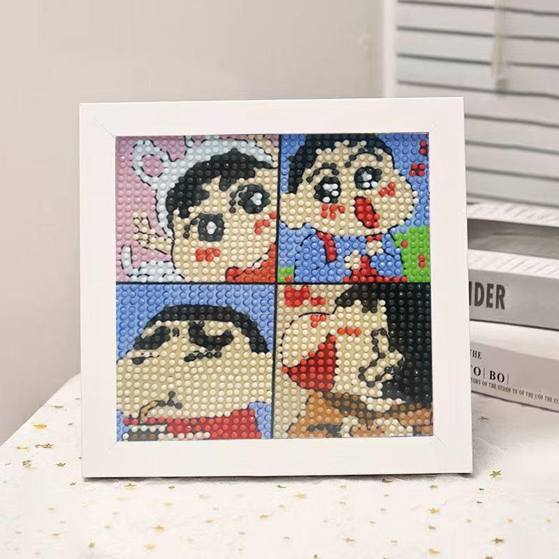 High-End Diamond Painting Diy Van Gogh Starry Sky Cat Creative Handmade Toy Table Decoration Diamond Painting With Frame