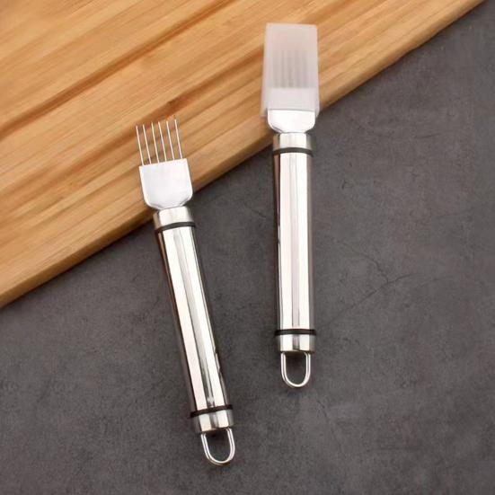 Onion Slicer Stainless Steel Multi-Blade Cutter with Safety Protective Cover Ergonomic Handle Efficient Kitchen Tool for Home Cooking