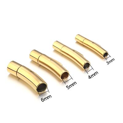 1 ks nerezové zapínání na karabinku pro kulatou koženou šňůru 3/4/5/6 mm Koncovky pro náramek Konektory Příslušenství pro výrobu šperků DIY