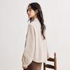 INMAN Women's Brushed Retro Long Sleeve Lapel Shirt