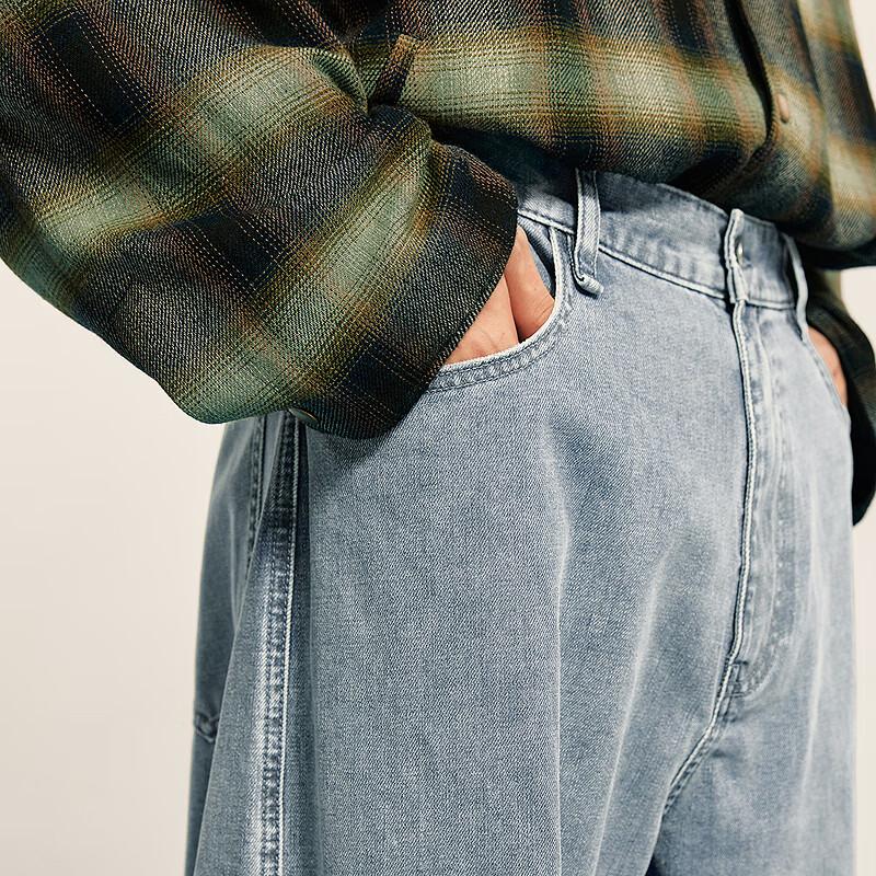 CROQUIS Men's Loose Straight-Leg Denim Jeans