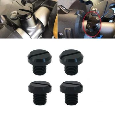 4 Stück Anti-Rost Motorrad CNC Aluminium M10 x 1,25 Rückspiegellochstopfen Schrauben Bolzen Abdeckungen Kappen Rückspiegelhalter