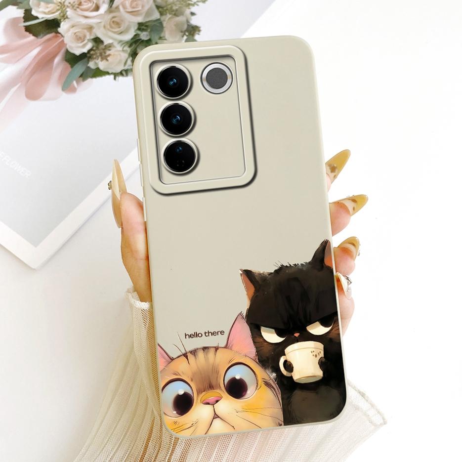 For Vivo V27 Pro Case V2230 Cool Owl Dragon Painted Cover Shockproof Soft TPU Phone Case For Vivo V27e V 27 e VivoV27 Pro Fundas
