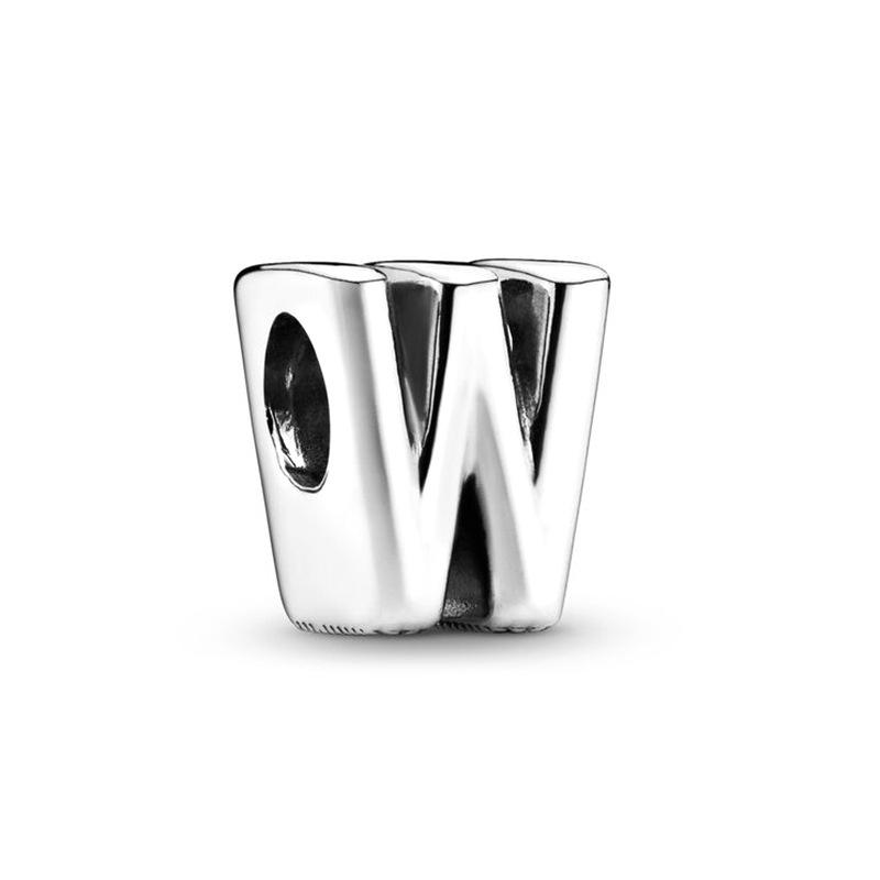 Classic Letter Alphabet A-Z Silver 925 Charm Beads Fit Charms Bracelet  Beads for Women Jewelry Making Gifts