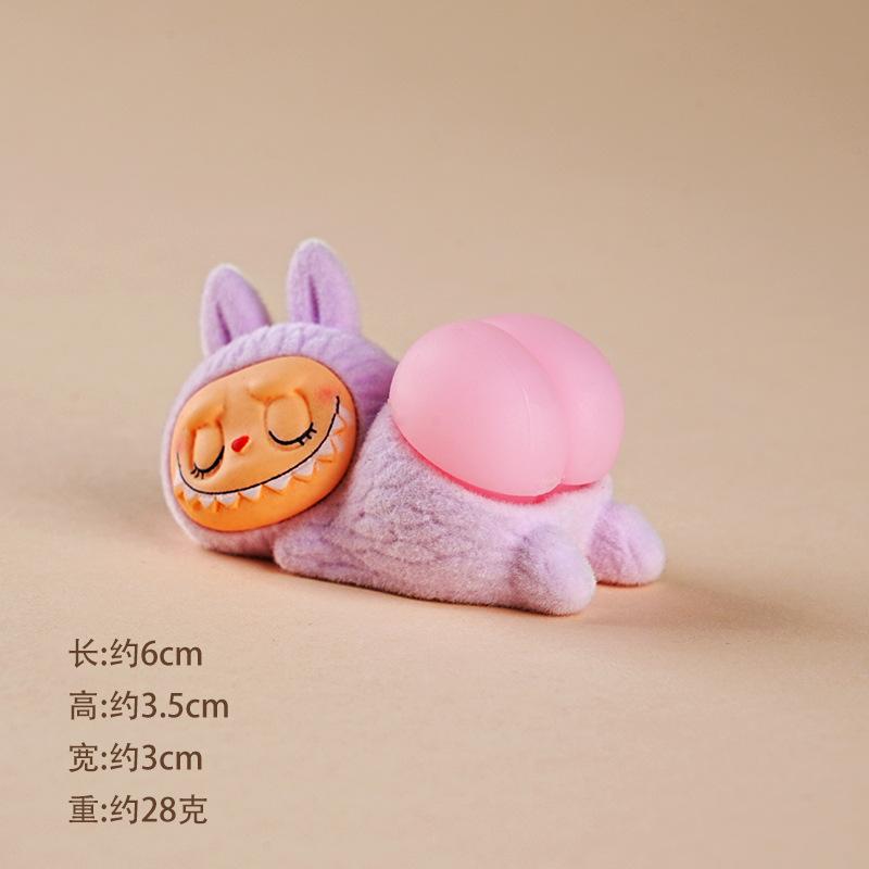 Tide Play Resin Ornament Ornament, Flocking Cute Doll Blind Box Blind Bag Desktop Ornament