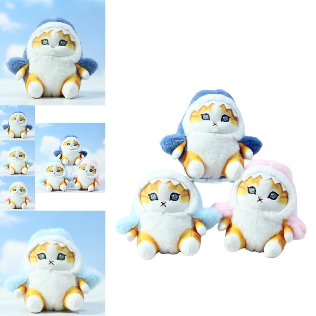 Entzückender Plüsch Hai Katze Schlüsselanhänger Puppe Süßes Accessoire Perfekt zur Taschen Dekoration