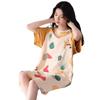 2024 Women's Summer Princess Style Pajama Nightgown - Short Sleeve, Loose Fit, Plus Size
