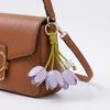 Tulip Shape Bag Charm Gold Tone Decorative Charm Elegant Keychain Pendant  Gift Accessory