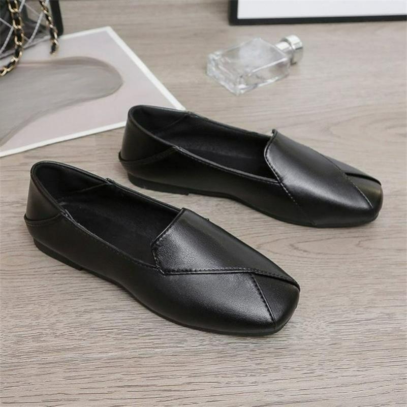 Retro Lazy One-step Square Toe Single Shoes Women's Spring Ins Tide Flat-bottomed All-match Work Shoes