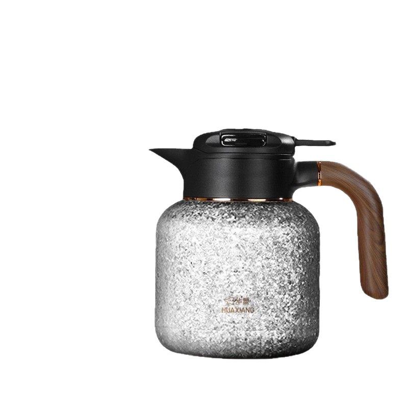 Titanium Stewing Tea Pot with Smart Temperature Display, Large Capacity, Insulated for Health Brews.
