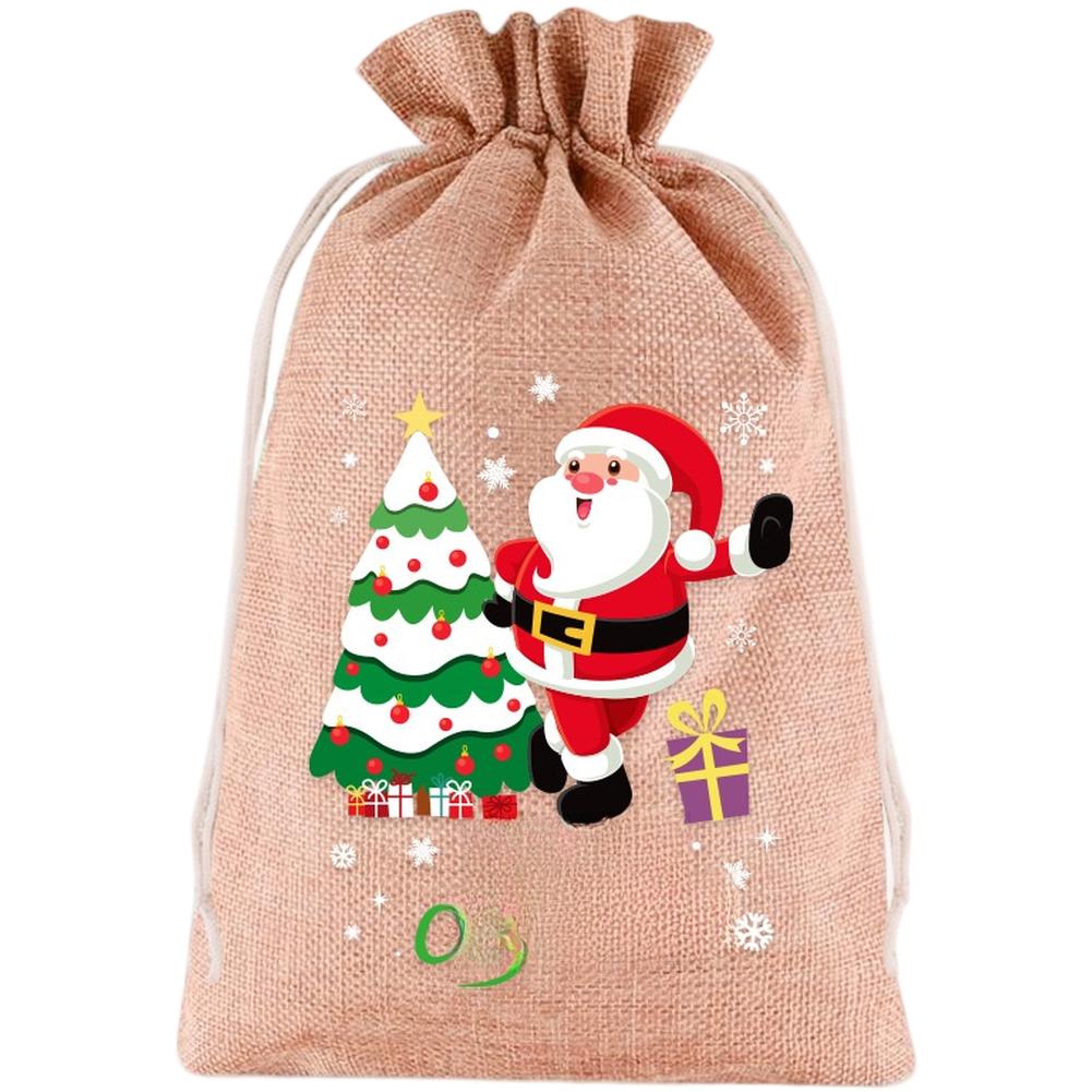 For Kids For Parties Holiday Present Bags Christmas Drawstring Bags Festive Gifting 20*30cm Assorted Colors Present Bags Xmas