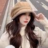Classic Women Basin Cap Ear Protection Leisure Bucket Hat Autumn Winter Plush Beret Hat  Outdoor