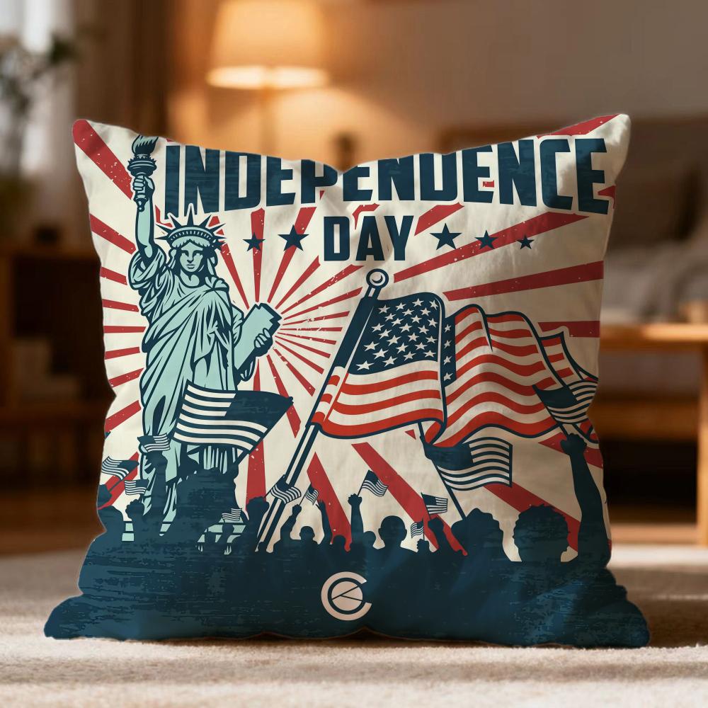 Modna Poszewka na Poduszkę Dzień Niepodległości Miękka Zmywalna Poszewka na Poduszkę Wieloscenariuszowa do Kanapy Łóżka Podróży Biura