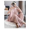 Wrinkle Casual Suit Women's Summer Irregular Top Loose Wide Leg Pants Two-piece Set