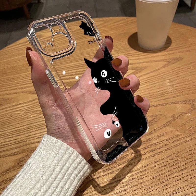 Cat Silicone Case For Samsung A15 5G A55 A54 A53 A52s A34 A35 A33 A32 A73 A14 A13 A12 A72 A24 A25 A23 A22 A71 A51 A05s Funda
