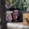 TOURBON Leather Holder for EDC Pocket Organizer with Leather Tool Sheath Men's Multi-Tool Belts,