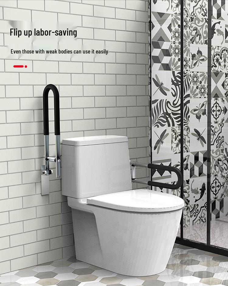 Aluminum Alloy Bathroom Handrail for Elderly and Disabled - Assistive Stand-Up Support Frame
