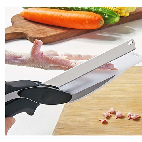 Smart Food Cutter, Salad Chopper, and Vegetable Scissors with Built-in Cutting Board for Easy Cutting, Perfect for You and Your Friends