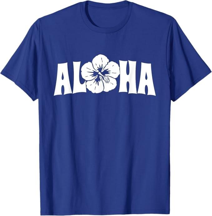 Aloha Hawaii Trip Summer Vacation Girls Women Beach Flower T-Shirt