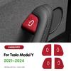 For Tesla New Model 3 Y Juniper Highland Car Open Door Button Stickers Armrest Window Lift Button Switch Interior Accessories