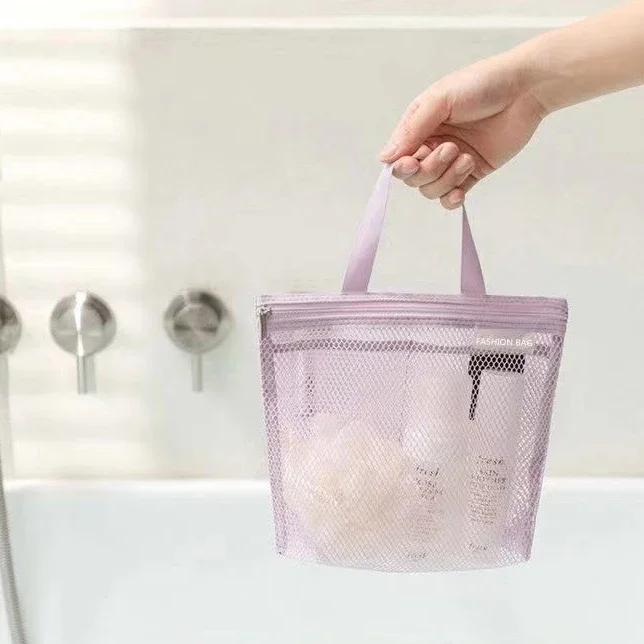 

Сетчатые сумки для хранения туалетных принадлежностей для макияжа, сумки, портативные дорожные средства для мытья тела, душа, органайзер, подвесной косметический органайзер, сумка