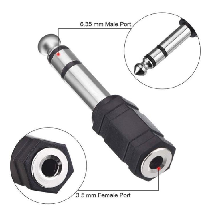 1/4inch Female to 1/8inch Male or 1/8in Male to 1/4in Female Stereo Adapter Sound Jacks Plug for Guitar Digital Piano